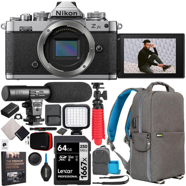 Nikon Z fc DX-Format Mirrorless Camera Body Black Bundle + Photography Accessories Kit