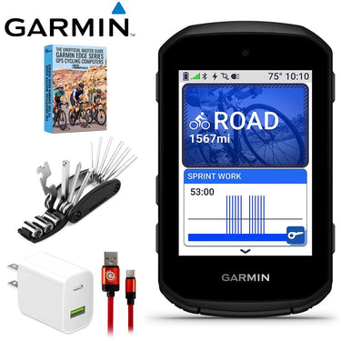Garmin Edge 550 Standard Edition, GPS Cycling Computer w/ Deco Gear Master Guide Bundle