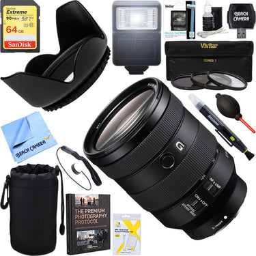 Sony FE 24-105mm F4 G OSS E-Mount Full-Frame Zoom Lens + 64GB Ultimate Kit