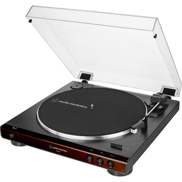 Audio-Technica AT-LP60X-BW Fully Automatic Belt-Drive Stereo Turntable 33-1/3 & 45 RPM - Brown