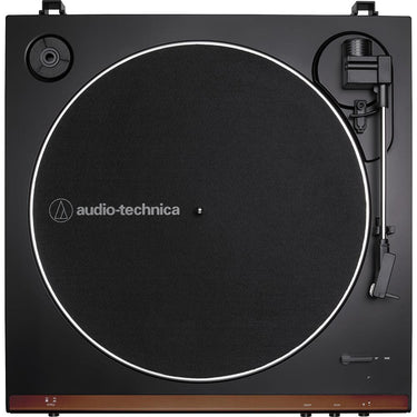 Audio-Technica AT-LP60X-BW Fully Automatic Belt-Drive Stereo Turntable 33-1/3 & 45 RPM - Brown