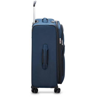 Delsey Sky Max 2.0 Softside Expandable Luggage with Spinner Wheels, Blue, 24 Inch