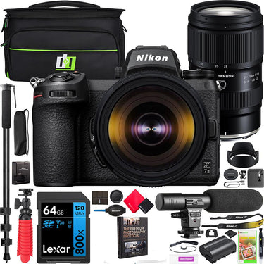 Nikon Z 7II Mirrorless Camera Body Kit + Tamron 28-75mm F2.8 Di III VXD G2 Lens Bundle
