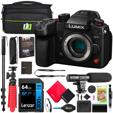 Panasonic LUMIX GH7 Mirrorless Micro Four Thirds Camera Body DC-GH7BODY +Deluxe Kit Bundle