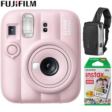 Fujifilm Instax Mini 13 Instant Camera Candy Pink with Sling Backpack Bundle