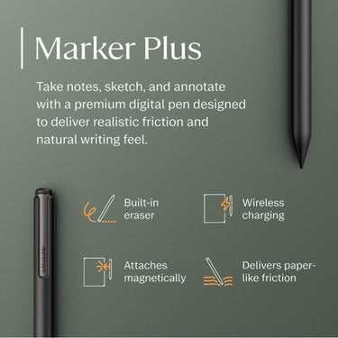 reMarkable Paper Pro Move with Marker Plus and Black Leather Book Folio - Refurbished