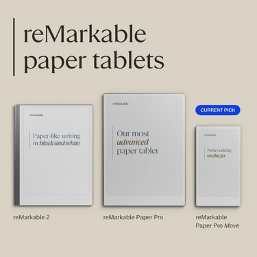 reMarkable Paper Pro Move with Marker Plus and Black Leather Book Folio - Refurbished