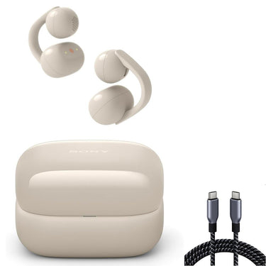 Sony LinkBuds Clip Open-Ear Truly Wireless Earbuds WFLC900/C + USB Cable Bundle