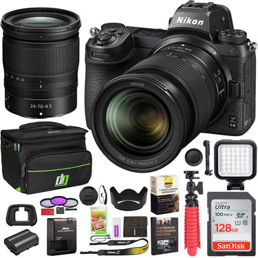 Nikon Z6II Mirrorless Camera Body FX-Format Full Frame + 24-70mm f/4 S Lens Kit Bundle