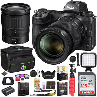 Nikon Z7II Mirrorless Camera Body Full Frame FX-Format + 24-70mm f/4 S Lens Kit Bundle