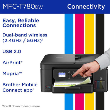 Brother INKvestment Wireless Color Inkjet Printer + 26 Month Protection Bundle