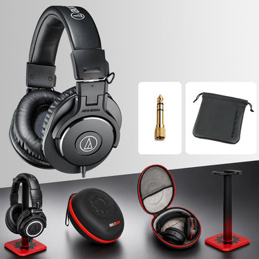 Audio-Technica Professional Headphones with Headphone Case and Stand
