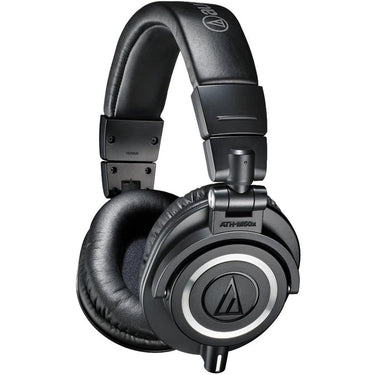 Audio-Technica Professional Studio Headphones Black + Headphone Case and Stand