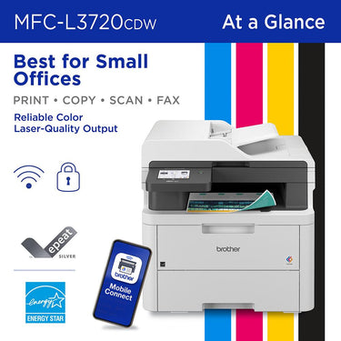 Brother Digital Color All-in-One Printer with 26 Month Protection Bundle
