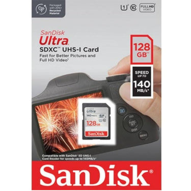 Sandisk 128GB Ultra SDXC Memory Card Class 10/UHS-I, 140MB/S