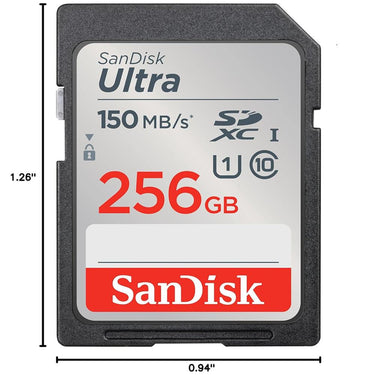 Sandisk Ultra SDXC 256GB UHS Class 10 Memory Card, Up to 150MB/s Read Speed
