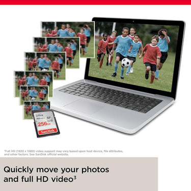 Sandisk Ultra SDXC 256GB UHS Class 10 Memory Card, Up to 150MB/s Read Speed