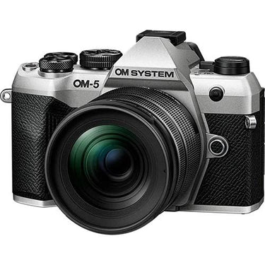 OM SYSTEM Olympus OM-5 Mark II 12-45mm Pro Lens Kit in Silver + Hiking Bundle