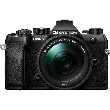 OM SYSTEM Olympus OM-5 Mark II Camera with M.ZUIKO 14-150mm Lens; Black + Hiking Bundle