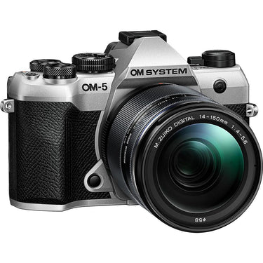 OM SYSTEM Olympus OM-5 Mark II Camera with M.ZUIKO 14-150mm Lens; Silver + Hiking Bundle