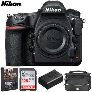 Nikon D850 45.7MP Full-Frame FX-Format Digital SLR Camera Body + Deco Essentials eBook
