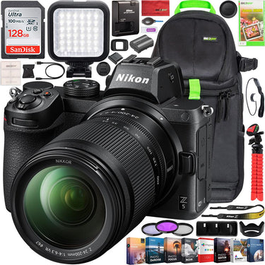 Nikon Z5 Mirrorless Full Frame Camera Body FX 4K + 24-200mm f/4-6.3 VR Lens Kit Bundle