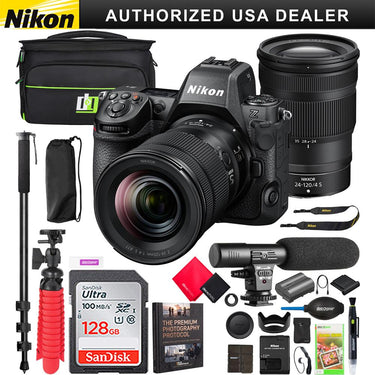 Nikon Z8 Full Frame FX Mirrorless 8K Camera Body + 24-120mm F4 S Lens Kit 1698 Bundle