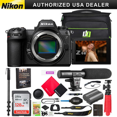 Nikon Z6III Full Frame Mirrorless FX Camera Body 1890 + Pro Accessories Kit Bundle
