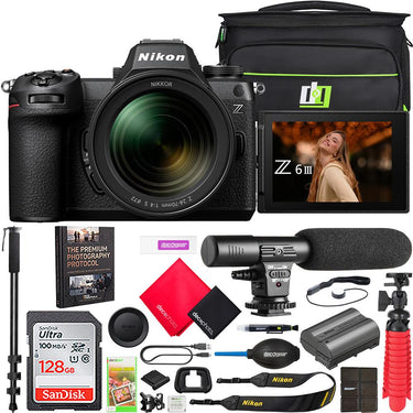 Nikon Z6III Full Frame Mirrorless Camera Bundle with 24-70mm F4 S Lens Accessories Kit