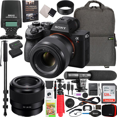 Sony a7R IV Mirrorless Full Frame Camera Bundle + 50mm F1.8 FE Lens SEL50F18F Kit