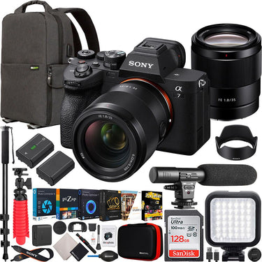 Sony a7 IV Full Frame Mirrorless Camera + FE 35mm F1.8 Lens Kit SEL35F18F Bundle