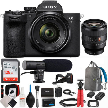 Sony a7 V Full-Frame Mirrorless Camera (28-70mm + 50mm) Dual Lens Bundle
