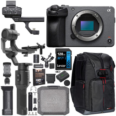 Sony Cinema Line FX30 Super 35 Camera Body + XLR Handle + DJI Ronin-SC Gimbal Bundle