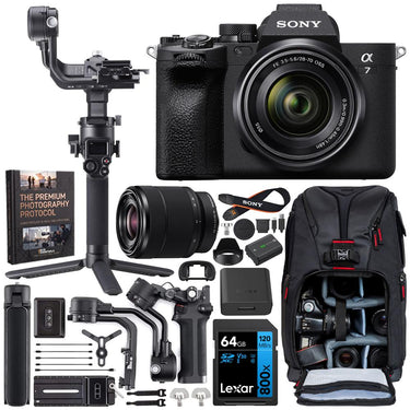 Sony a7 IV Full Frame Mirrorless Camera + 28-70mm Kit Lens + DJI RSC 2 Gimbal Bundle