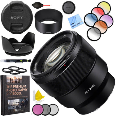 Sony FE 85mm F1.8 Full-frame E-mount Fast Prime Lens SEL85F18 with 67mm Filters Kit