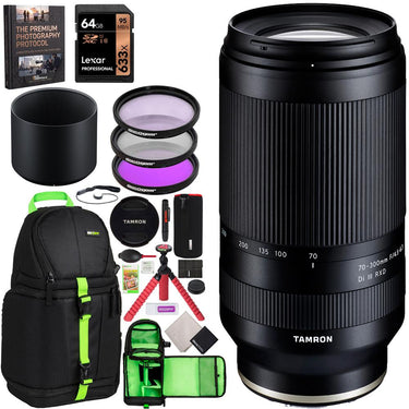 Tamron 70-300mm F/4.5-6.3 Di III RXD Lens A047 f/ Sony E-mount Mirrorless Camera Bundle