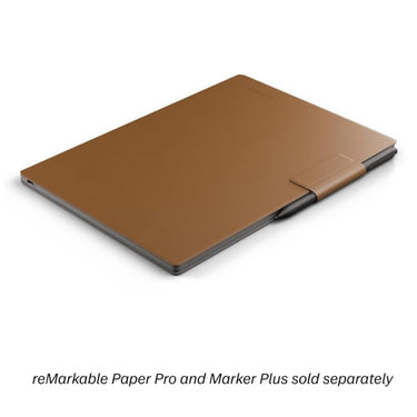 reMarkable Paper Pro Premium Leather Book Folio Case - Brown-M