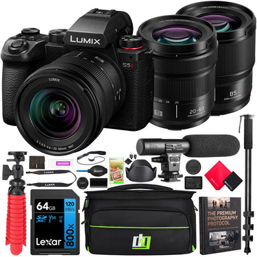 Panasonic LUMIX S5II Full Frame Mirrorless Camera with 2 Lens Kit 20-60mm + 85mm Bundle
