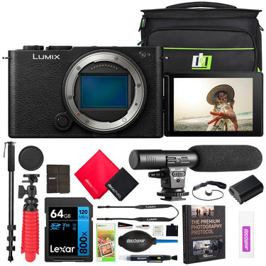 Panasonic LUMIX S9 Full Frame Mirrorless Camera Body Jet Black DC-S9BODYK + Deluxe Bundle