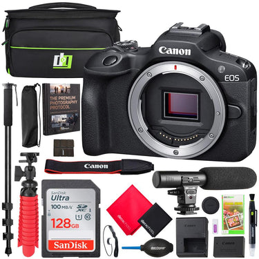 Canon EOS R100 Mirrorless Camera Body 24.1 MP 4K APS-C Kit with Pro Accessory Bundle