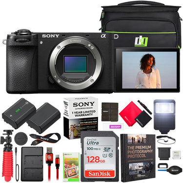 Sony a6700 Alpha APS-C Mirrorless 4K Interchangeable Lens Camera Body + Pro Bundle