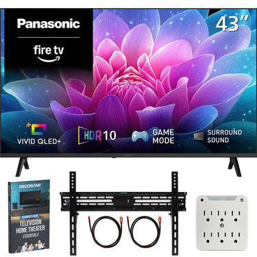 Panasonic 43" S65C Full HD 1080p 60Hz QLED+ Fire TV (2026) +Mount + Guide Bundle