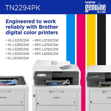 Brother Standard-Yield Toner 4 Pack (C/M/Y/BK) with Printer eBook & Essentials