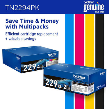 Brother Standard-Yield Toner 4 Pack (C/M/Y/BK) with Printer eBook & Essentials