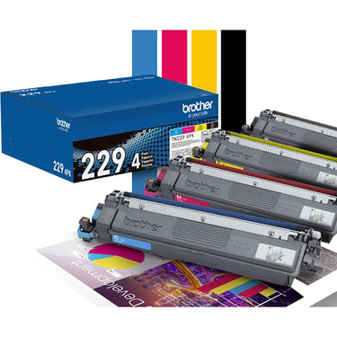 Brother Standard-Yield Toner 4 Pack (C/M/Y/BK) with Printer eBook & Essentials