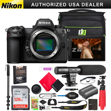Nikon Z6III Full Frame Mirrorless FX Camera Body 1890 + Pro Accessories Kit Bundle