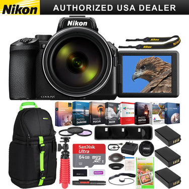 Nikon COOLPIX P950 Compact Digital Camera 83x Optical Zoom Lens 3 Battery Pro Bundle