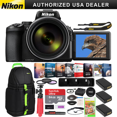 Nikon COOLPIX P950 Compact Digital Camera 83x Optical Zoom Lens 3 Battery Pro Bundle