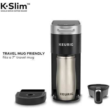 Keurig K-Slim Single Serve K-Cup Pod Coffee Maker, Black