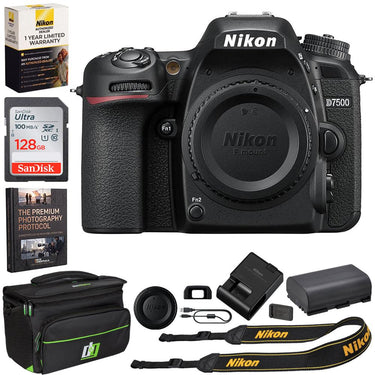 Nikon D7500 20.9MP DX-Format 4K DSLR Camera (Body Only) +Deco Essentials eBook